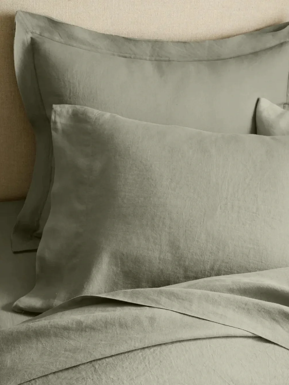Quince European Linen Double Flange Duvet Cover Set